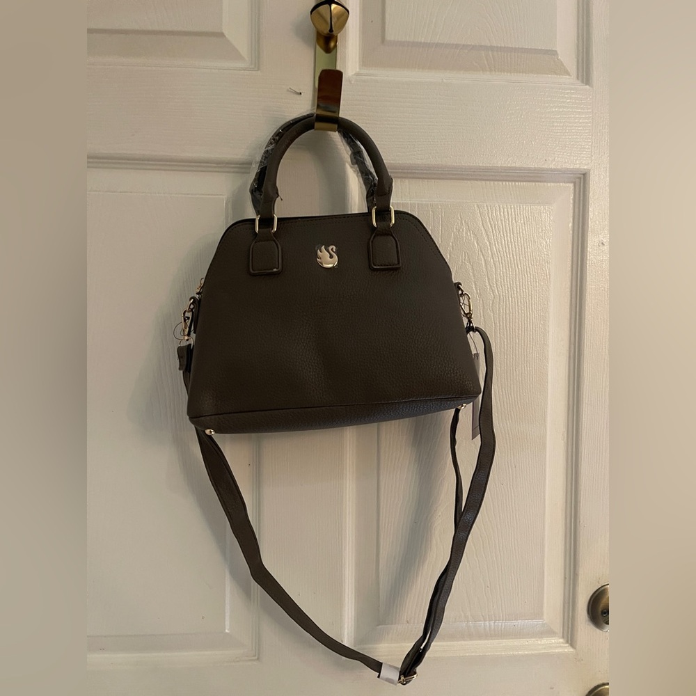 Gloria Vanderbilt Elegant Brown Dome Satchel with Adjustable Strap - Picture 5 of 6